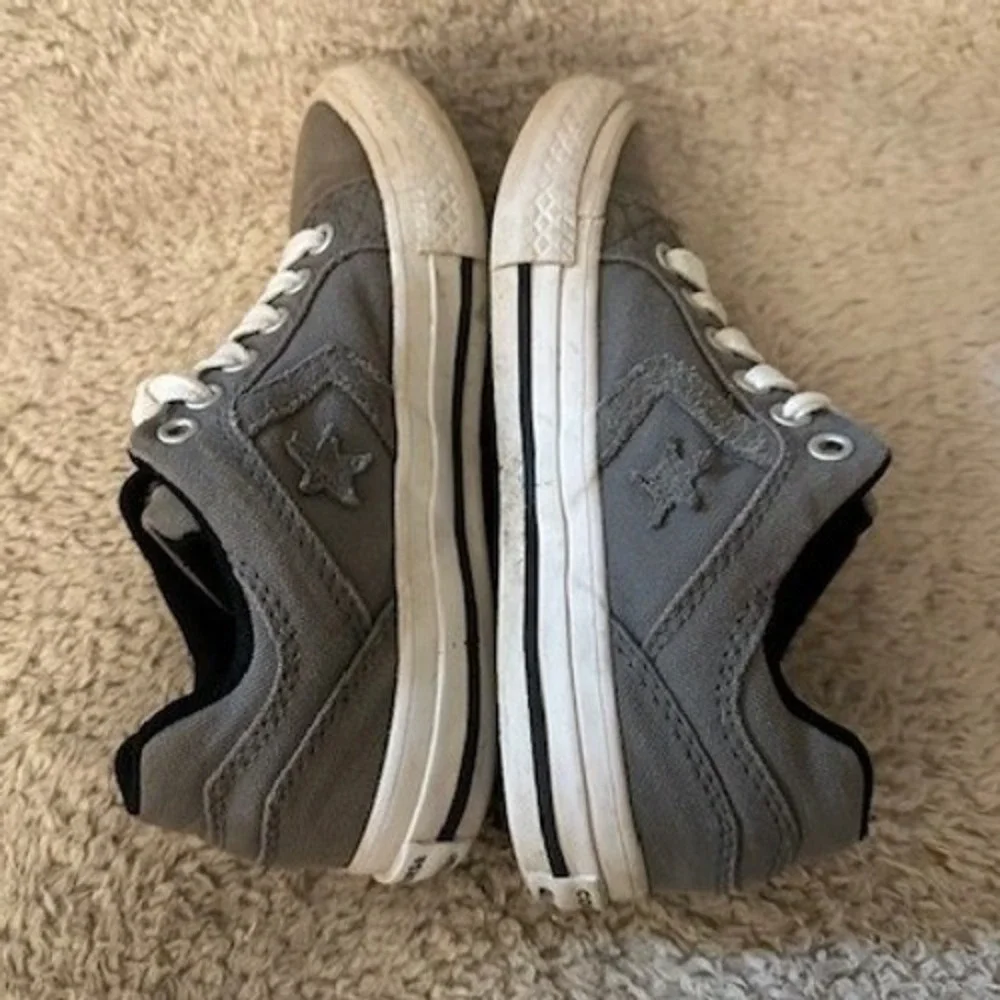 Converse El Distrito Low Top Shoes Sneaker Kids 11C Grey 361816F Canvas